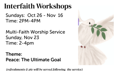 Join Our Interfaith Workshops and Thanksgiving Service