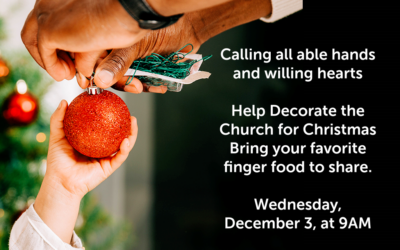 Join Us for a Festive Church Decorating Day