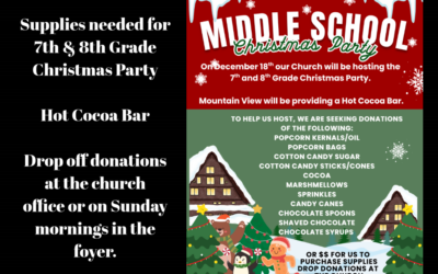 Join Us in Making the 7th and 8th Graders’ Christmas Party Unforgettable
