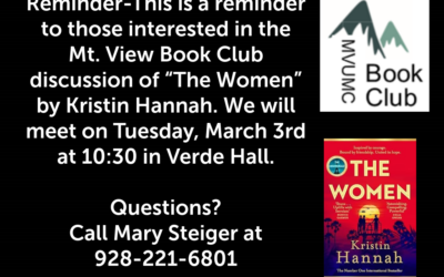 Reminder-Book Club at Mountain View