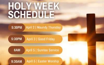 Celebrate Holy Week with Us