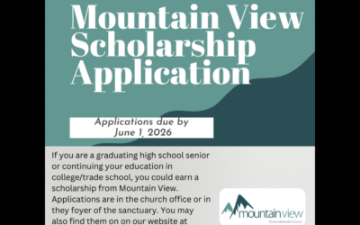 Apply Now for the Mountain View UMC Scholarship Program
