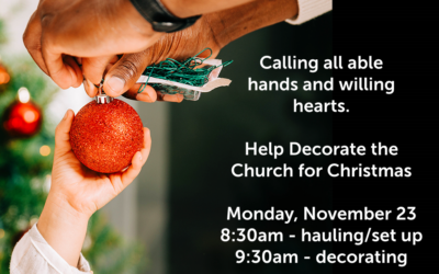 Join Us for a Christmas Decorating Day